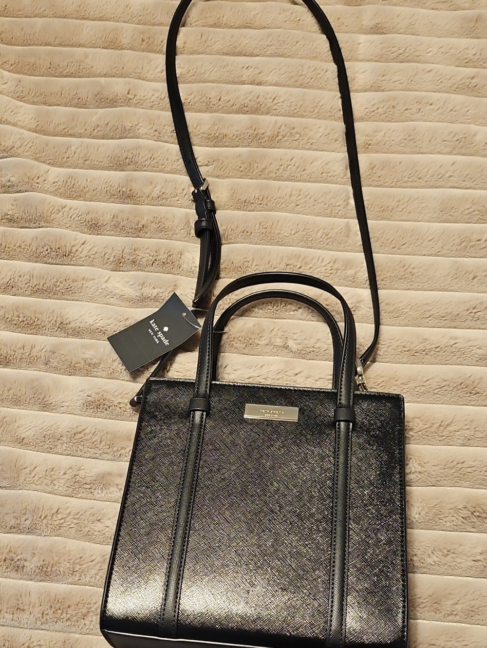kate spade Black Saffiano Small Satchel Crossbody